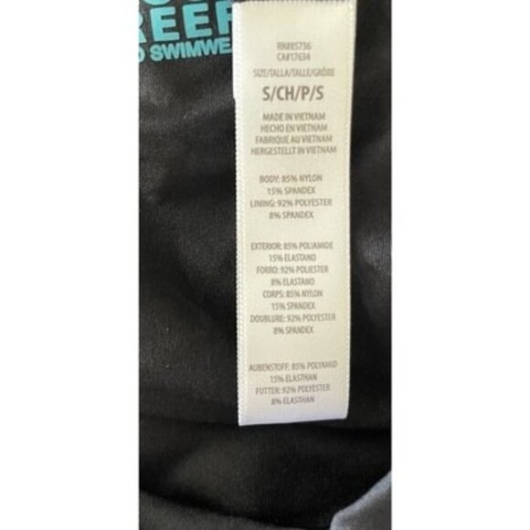 COCO REEF Black Serene Cross Over Swim Skort V Waistband Skirt Size S NWT $76 - Picture 5 of 5